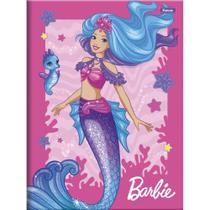 Caderno Brochura 1/4 Capa Dura Barbie Mermaid Power 80Fls.
