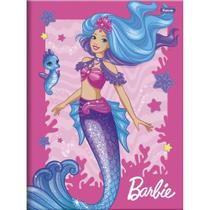 Caderno Brochura 1/4 Capa Dura Barbie Mermaid Power 80fls.