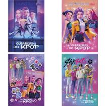 Caderno Brochura 1/4 Capa Dura Guerreiras do K-POP 80 Folhas (pacote com 5)