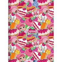 Caderno Brochura 1/4 Capa Dura Moranguinho 80 Folhas - Pacote com 05 Unidades