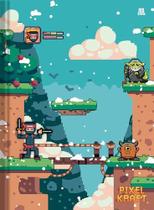 Caderno Brochura 1/4 Capa Dura Pixel Kraft 80F