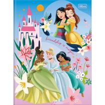 Caderno Brochura 1/4 Capa Dura Princesas 80FLS.