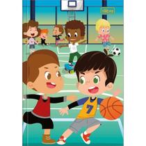 Caderno Brochura 1/4 Capa Dura Sapeca 48FLS. Masculino