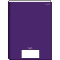 Caderno Brochura 1/4 Capa Dura STIFF 96 Folhas Lilás Pacote com 05