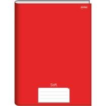 Caderno Brochura 1/4 Capa Dura STIFF 96 Folhas Vermelho - PCT com 05