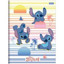 Caderno Brochura 1/4 Capa Dura STITCH 80 Folhas Pacote com 10