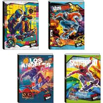 Caderno Brochura 1/4 Capa Dura Teen WAY 96 Folhas - Pacote com 5