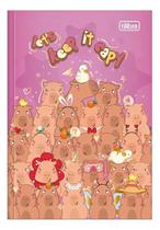 Caderno Brochura 1/4 Capivara Capyclub Capa Dura 80 Folhas -
