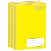 Caderno Brochura 1/4 Jandaia Stiff 48 Folhas Amarelo 10 Unidades