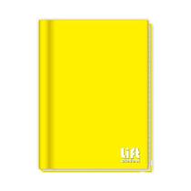 Caderno Brochura 1/4 Lift Amarelo Capa Dura 96 folhas Credeal