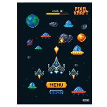 Caderno brochura 1 matéria 48 fls Pixel Kraft São Domingos Caderno brochura 1 matéria 48 fls Pixel Kraft São Domingos