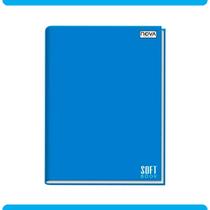 Caderno Brochura Azul KAZ 96 Folhas Grande 200mm x 275mm Material Escolar Faculdade Resistente