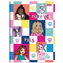 Caderno brochura capa dura 1/4 80 folhas Barbie Foroni