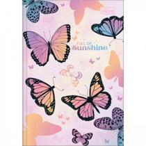 Caderno brochura capa dura 1/4 daisy 80 fls