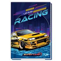 Caderno Brochura Capa Dura 1/4 Pequeno Super Cars 80 Folhas CREDEAL