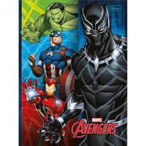 Caderno brochura capa dura Avengers 48 folhas Tilibra