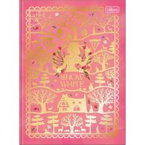Caderno Brochura Capa Dura Colegial Branca de Neve 80F - Fundo Rosa - Silhuetas Caderno Brochura Capa Dura Colegial Branca de Neve 80F - Fundo Rosa - Silhuetas