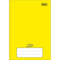 Caderno Brochura Capa Dura pequeno D Amarelo 96 Folhas Kit com 10 Unidades