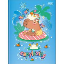 Caderno Brochura Capa Dura Tilibra Capyclub 80fls 359483 Capivara