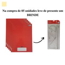 Caderno Brochura Capa Dura Universitário 48 Folhas Cor vermelho