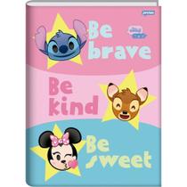 Caderno Brochura Capa Dura Universitário Disney Emoji Be Brave - 80 Folhas - Tilibra