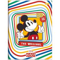Caderno Brochura Capa Dura Universitário Disney Mickey Mouse 80 Folhas FORONI