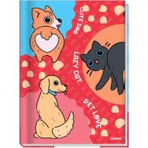 Caderno Brochura Capa Dura Universitário Pet Fun 80 Folhas CREDEAL