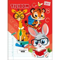 Caderno Brochura Cp Dura Tilibom Verm Pt Numeradas 123 80FL