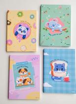 Caderno brochura fofo univ. 48 folhas lala pets