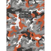 Caderno Brochura Hide Camuflado Laranja - 80 Folhas - Tilibra