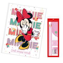 Caderno Brochura Minnie Capa Dura Grande Tilibra 80 fls + Kit Escolar Faber Castell Lápis Borracha Apontador Rosa Pastel Caderno Brochura Minnie Capa Dura Grande Tilibra 80 fls + Kit Escolar Faber Castell Lápis Borracha Apontador Rosa Pastel