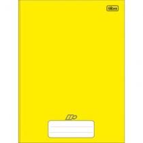Caderno brochura pequeno 1/4 96 folhas amarelo kit com 3