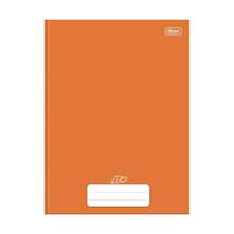 Caderno brochura pequeno 1/4 96 folhas laranja kit com 2
