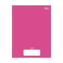 Caderno brochura pequeno 1/4 96 folhas rosa kit com 2