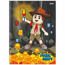 Caderno Brochura Pixel Kraft 80 Folhas São Domingos