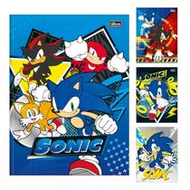 Caderno Brochura Sonic 80 Folhas Grande 1 Matéria Tilibra