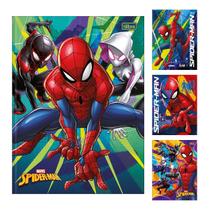 Caderno Brochura Spider Man 80 Fls Homem Aranha Grande