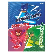 Caderno Brochura Universitário Capa Dura 1 Matéria 80 Folhas PjMasks SD