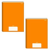 Caderno brochurão 48f stiff laranja cd c/02 unidades jandaia