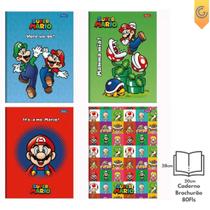 Caderno Brochurão 80 Fls Super Mario Bros - Foroni