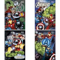Caderno Brochurão Capa Dura Avengers 80 Folhas - Pacote com 5