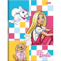 Caderno Brochurão Capa Dura Barbie 48 Folhas - Pacote com 5