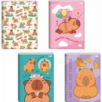 Caderno Brochurão Capa Dura Capyvibes 80 Folhas Pacote com 5 Unidades Caderno Brochurão Capa Dura Capyvibes 80 Folhas Pacote com 5 Unidades
