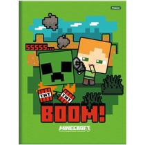 Caderno Brochurão Capa Dura Minecraft 80 Folhas Pacote com 05