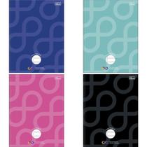 Caderno Brochurão Capa Dura Neuro 80 Folhas Pauta Ampliada Pacote COM/05