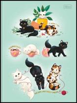 Caderno Brochurao Capa Dura Purrfect Cats 80Fls.