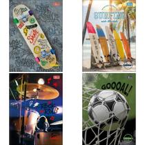 Caderno Brochurão Capa Dura Zoom+ 96 Folhas Masculino Pacote com 05