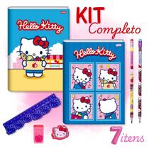Caderno Brochurão Hello Kitty Brochura Grande Universitario KIT Escolar Combo menina Régua lápis Caderno Brochurão Hello Kitty Brochura Grande Universitario KIT Escolar Combo menina Régua lápis