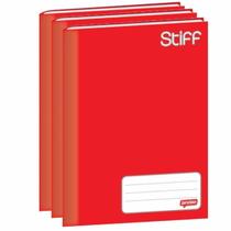 Caderno Brochurão Jandaia Stiff 96 Folhas Vermelho 5 Unidades