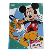 Caderno brochurão mickey 96 folhas capa dura 200mm x 275mm